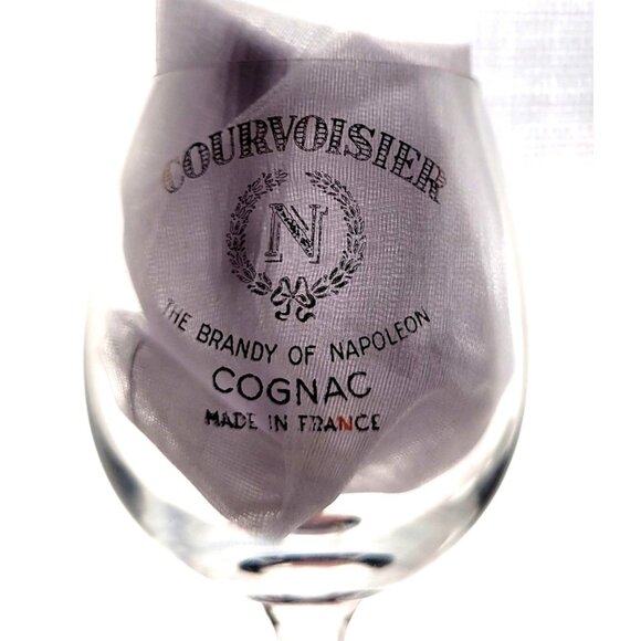 Courvoisier Cognac Snifters 3 Oz Gold Lettered Glass Brandy of Napoleon France - Picture 4 of 8